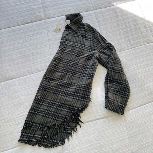 NWT Francesca’s Olive Green Flannel - Picture 12 of 14